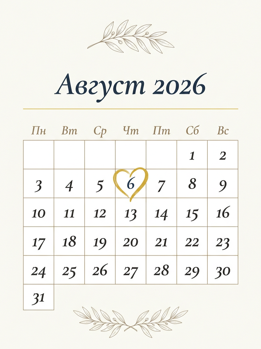 Календарь — 6 августа 2026